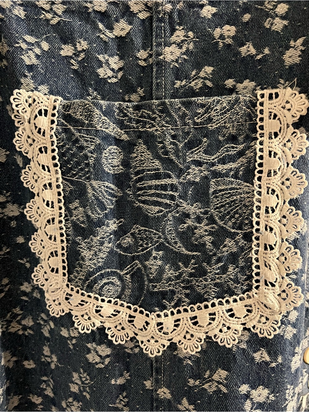 Dani & Dani wide leg coastal floral denim overall - Picture 2 of 14